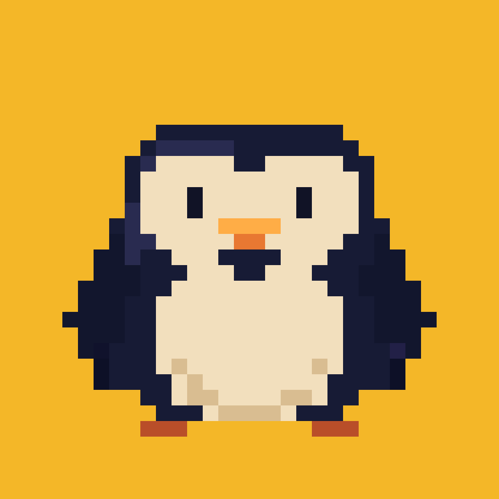 Classic penguin with a red scarf